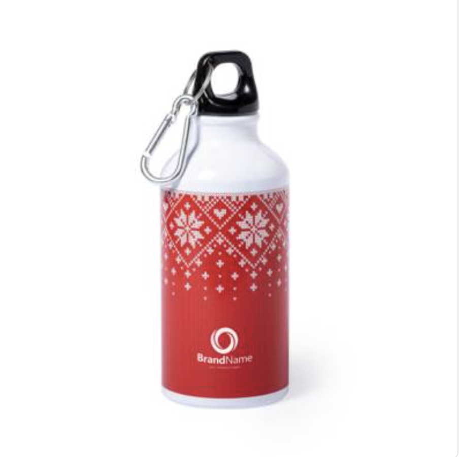The Marney - Aluminium single walled bottle with carabiner (400ml) 